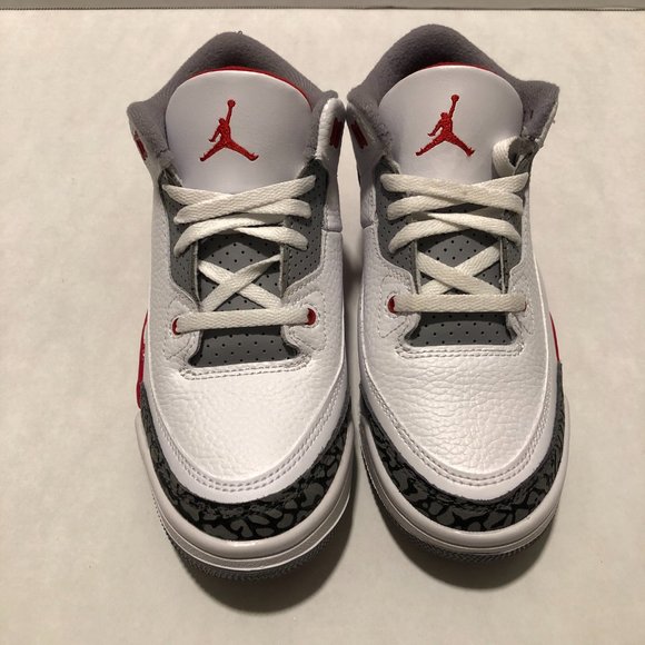 Jordan Kids Sneakers White Red Black - Picture 2 of 5